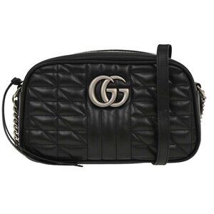 Gucci Black GG Marmont Small Camera Bag 447632.486628 196213